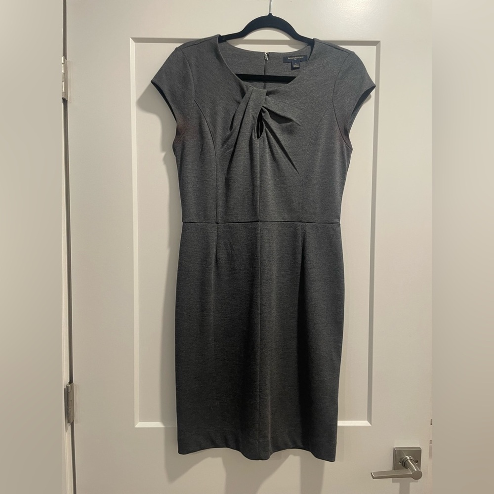 Elegant Gray Cap Sleeve Dress